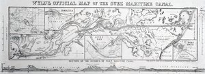 ワイルドのスエズ海運河の公式地図、1869年